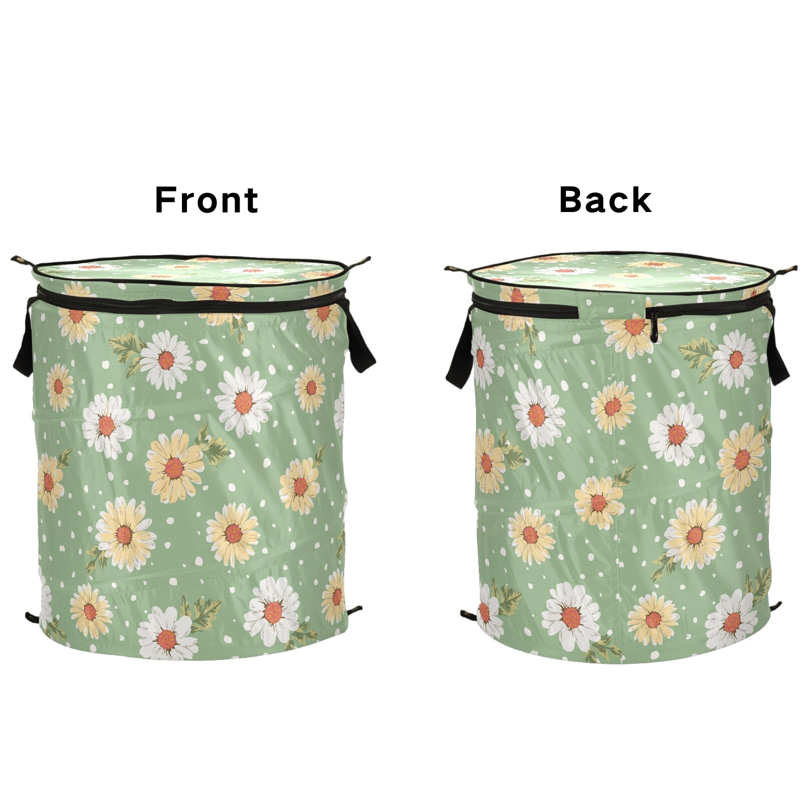 Cloth Art Folding Floral Print Dirty Clothes Toys Storage Bucket Household Storage Basket Dirty Clothes Laundry Basket 40*47cm
