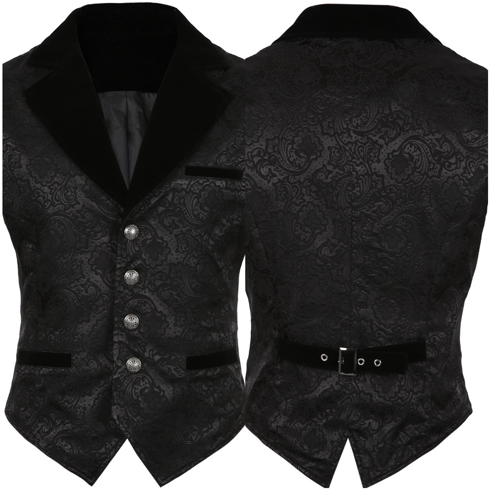 Adulte hommes gilet Steampunk Costume victorien Vintage gilet sans manches gothique veste Costume de fête