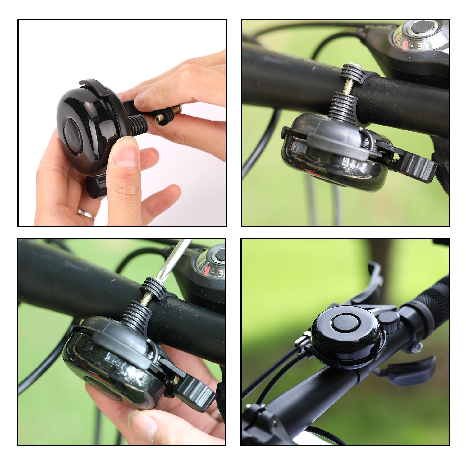 Manillar y timbre de aleación de aluminio para bicicleta, 6 colores, Mini alarma para seguridad en exteriores