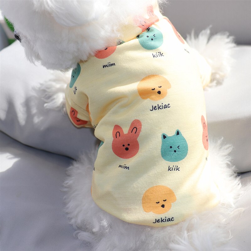 Vêtements pour chiens, chat, ours en peluche, Hiromi Schnauzer VIP, T-shirt fin pour printemps et été