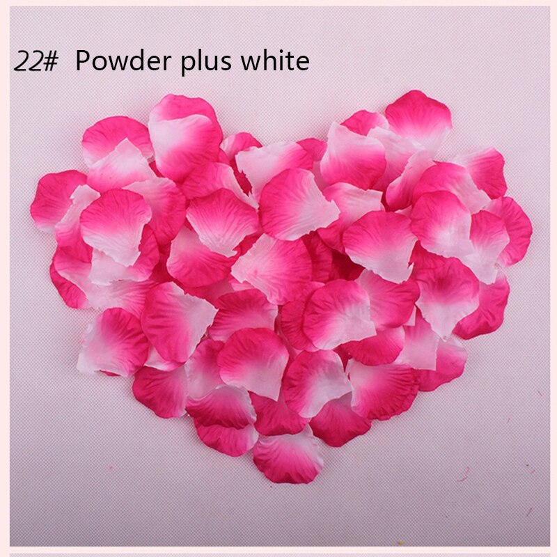 Simulation de mariage 100 pièces * 6 pétales de rose, scène de mariage, disposition de la salle de mariage, décoration en tissu soie, pétales de rose: 22