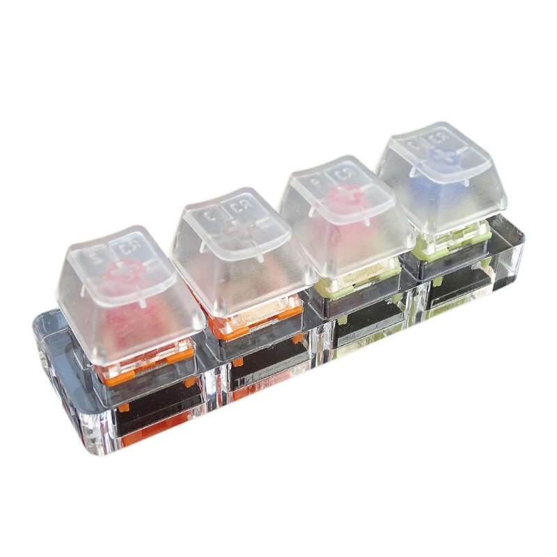 4 Key Switches Tester with Transparent Dust-Proof Acrylic Base TTC Switches Testing Tool for Mechanical Keyboard