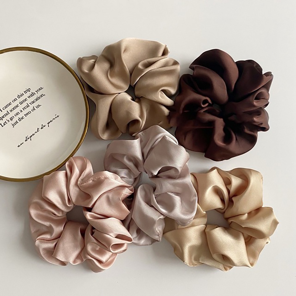 Gomas elásticas de satén de seda para el cabello para mujeres y niñas, coleteros, lazos para el cabello, diademas, accesorios para el cabello de ,
