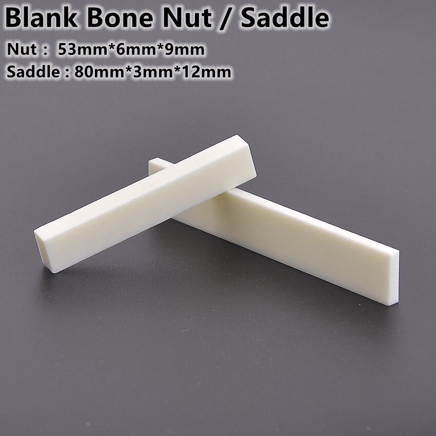 1pc 6 String Guitar Bone Nut and Bridge Saddle Made of Real Bone for acoustic/ electric guitar parts and accessories: Brown