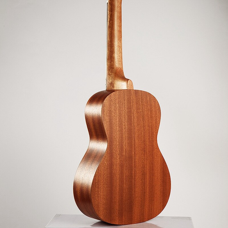 Ukelele de 21 pulgadas de caoba Soprano para principiantes, ukelele de guitarra con patrón de delfines, ukelele de caoba, cuello delicado, clavija de ajuste, 4 cuerdas, Woo