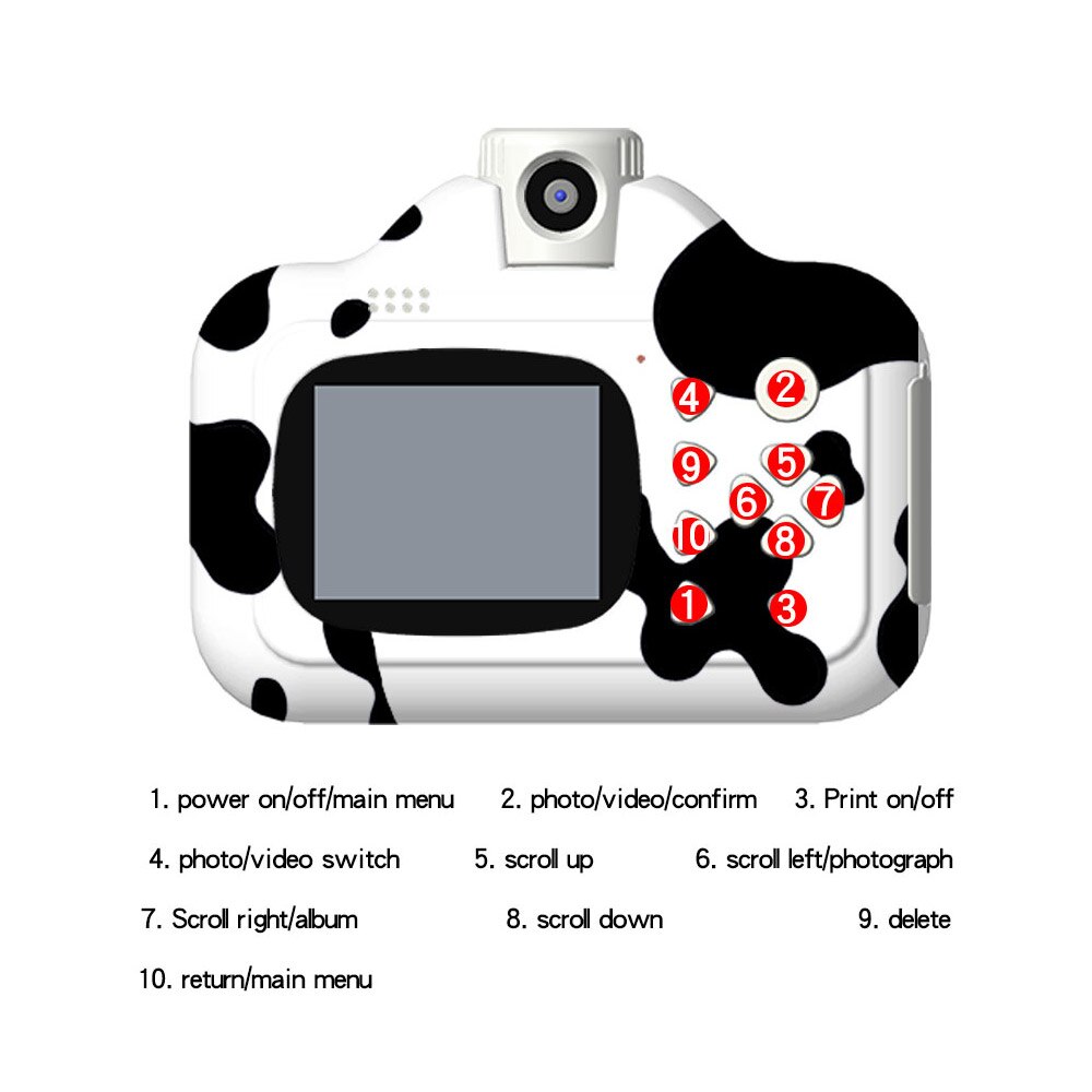 WiFi natychmiastowy wydrukować aparaty fotograficzne dla dzieci aparat fotograficzny 2.4 "ekran 1080P nagrywanie wideo zero obrót atramentu obiektyw z papier robić druku dla dzieci