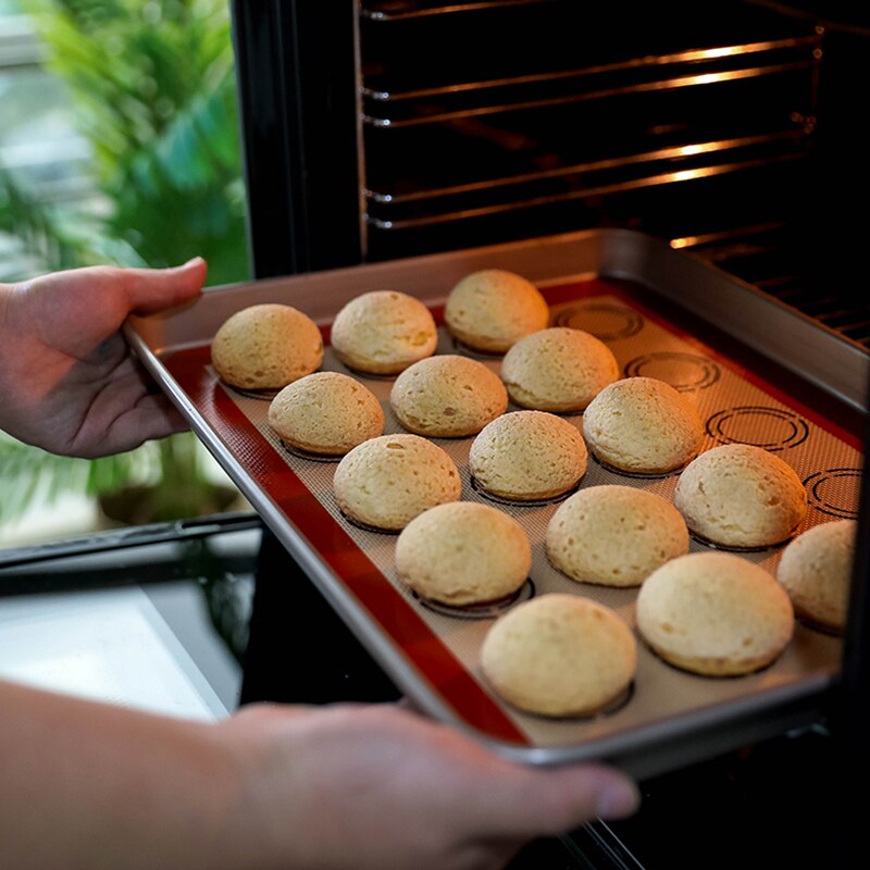Silicone Macaron Baking Mat - for Bake Pans - Macaroon/Pastry/Cookie Making - Grade Nonstick