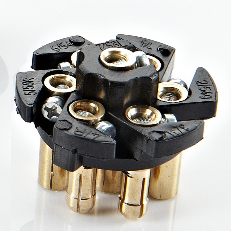 12V 7 Pin Plug Round Male Metal Caravan Trailer Truck Aluminum Alloy Truck Towing Electric Plug Connector Lighting board Plug