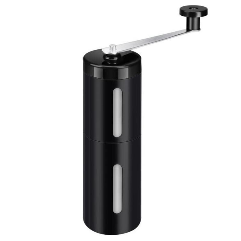 304 roestvrijstalen handmatige koffiemolens met keramische kern voor het malen van koffiebonen: Zwart