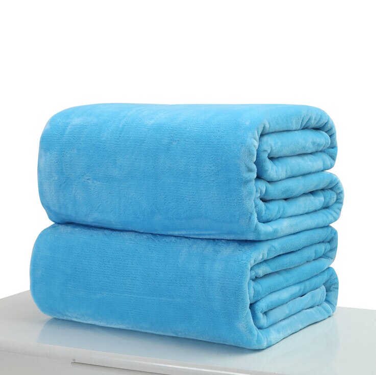 Autumn Winter Cat Dog Puppy Blanket Soft Flannel Fleece Sleeping Bed Mat Cover Pet Dog Shower Towels 50*70cm: Blue