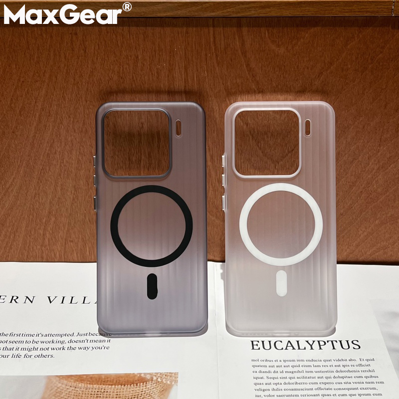 Coque magnétique Ultra fine à rayures ondulées, Charge sans fil, étui Magsafe pour Xiaomi Mi 15 14 13 Redmi K60 K70 Ultra Pro, couverture rigide