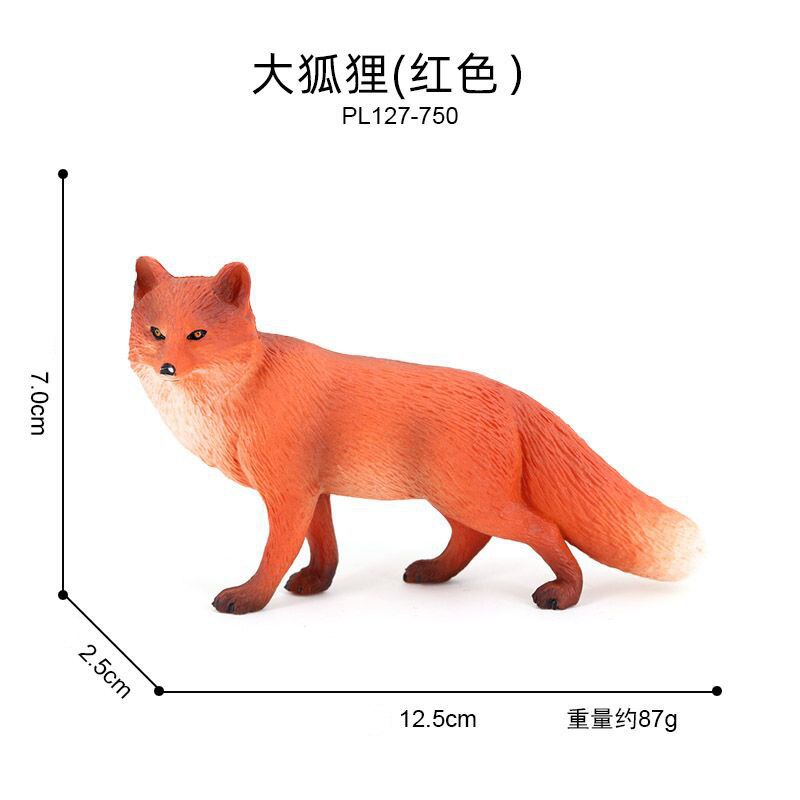 Simulatie Wilde Dieren Zoo Action Figure Vulpes Fox Cub Model Eekhoorn Actiefiguren Vroege Educatief Speelgoed Voor Kinderen