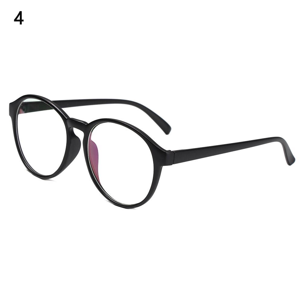 Retro Big Frame Optical Glasses Frame Round Transparent Lens Women Men Ultra Light Printied Eyeglass Vision Care Spectacles: 04