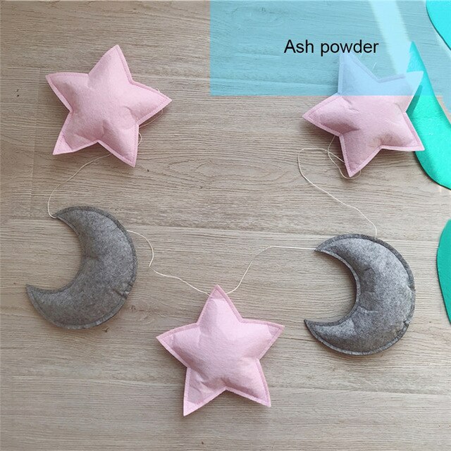 Nordic Baby Room Handmade Nursery Star Garlands Christmas Kids Room Wall Decorations Photography Props Decorations baby shower: G