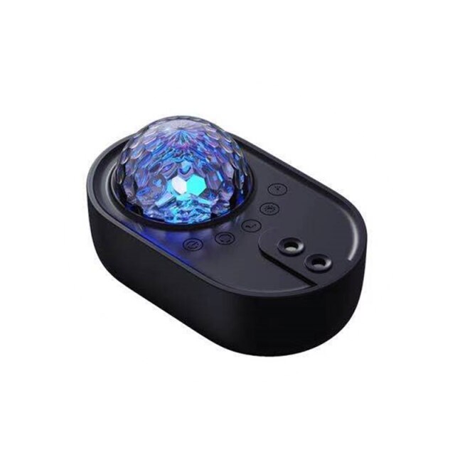 Lucky Stone Ocean Wave Projector Night Light Lamp Bluetooth Music Player Remote Control Water Wave Color Led Projector For Baby: Spaceship Black