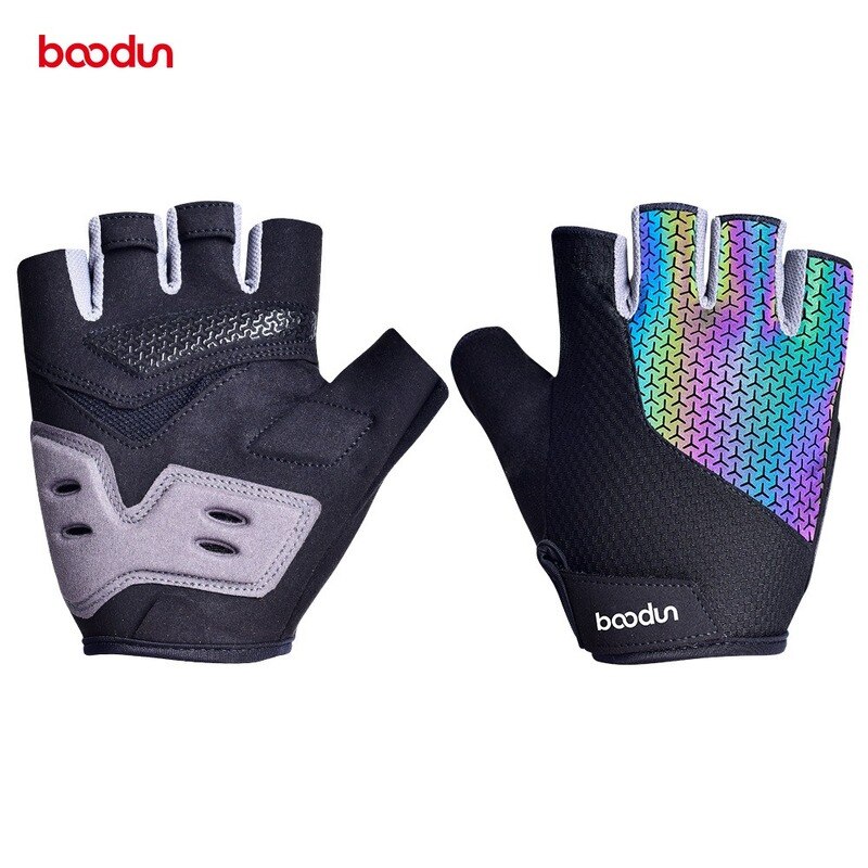 Boodun Summer Colorful Men Women Cycling Gloves Half Finger MTB Gloves Shockproof Breathable Road Mountain Bike Bicycle Gloves