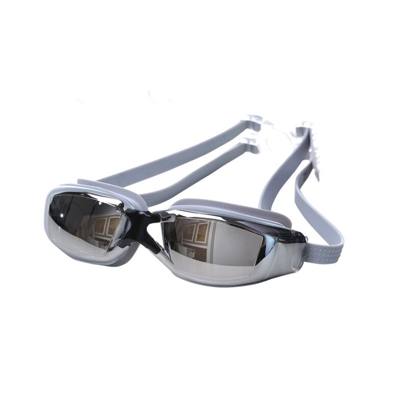 Vandtætte svømmebriller anti-tåge svømmebriller holdbare mænd kvinder vand fitness briller udstyr: Grå