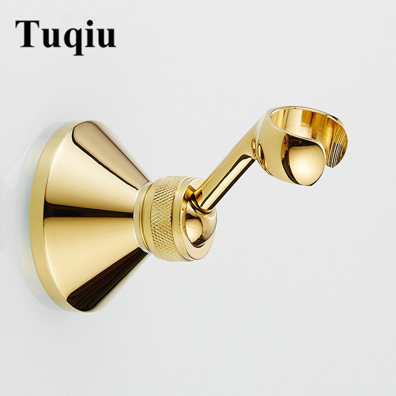 Antiek/Chrome/Gold/Rose Gold Brass Badkamer Hand Held Douchekop Houder Beugel Badkamer Hardware Accessoire Muur gemonteerd Haak