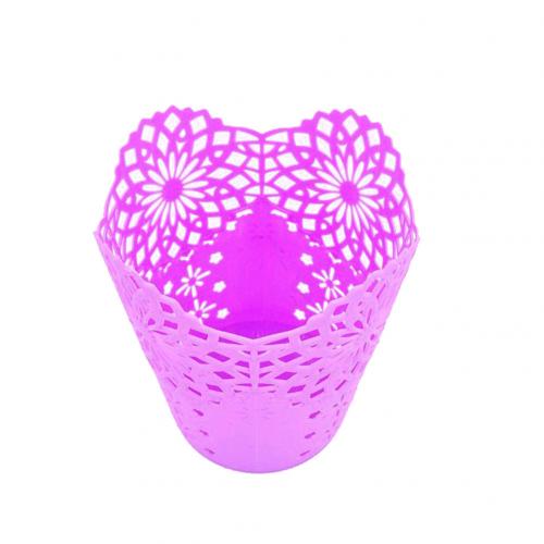 2019New Office Organizer Desktop Holle Cilinder Pen Opbergdoos Potlood Borstel Pot Penhouder Make Borstel Plastic Container Thuis: Purple