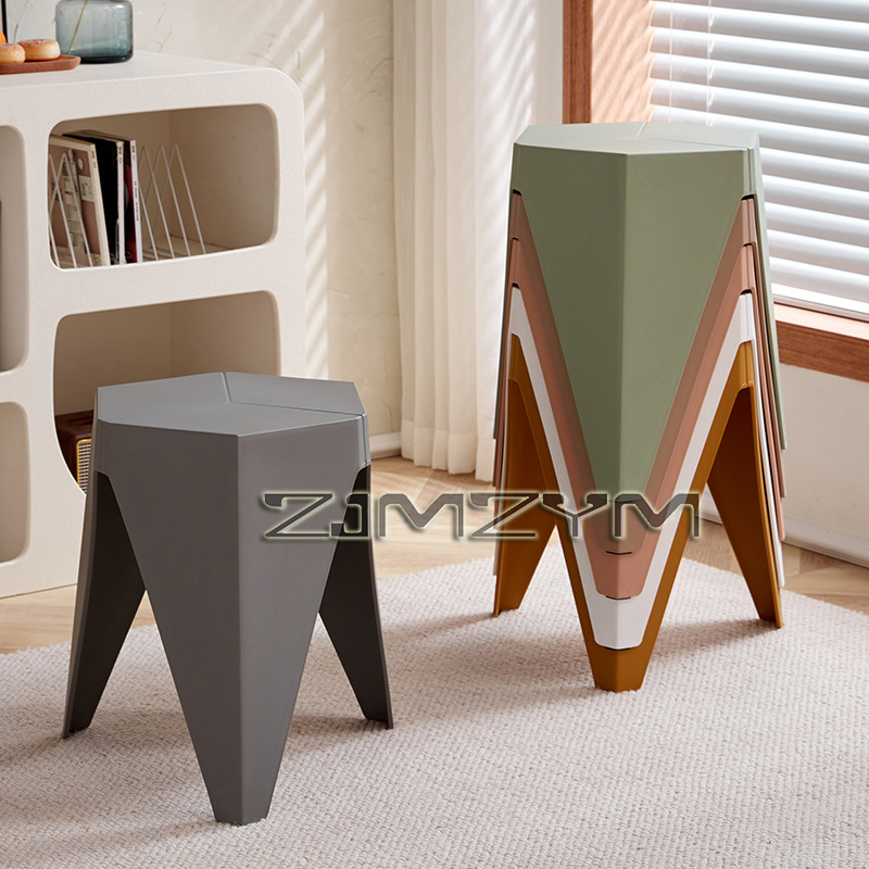 Repose-pieds de banc de remplacement de chaussure de style nordique, optique renforcée, petit tabouret en plastique, tabouret bas d'attente, maison