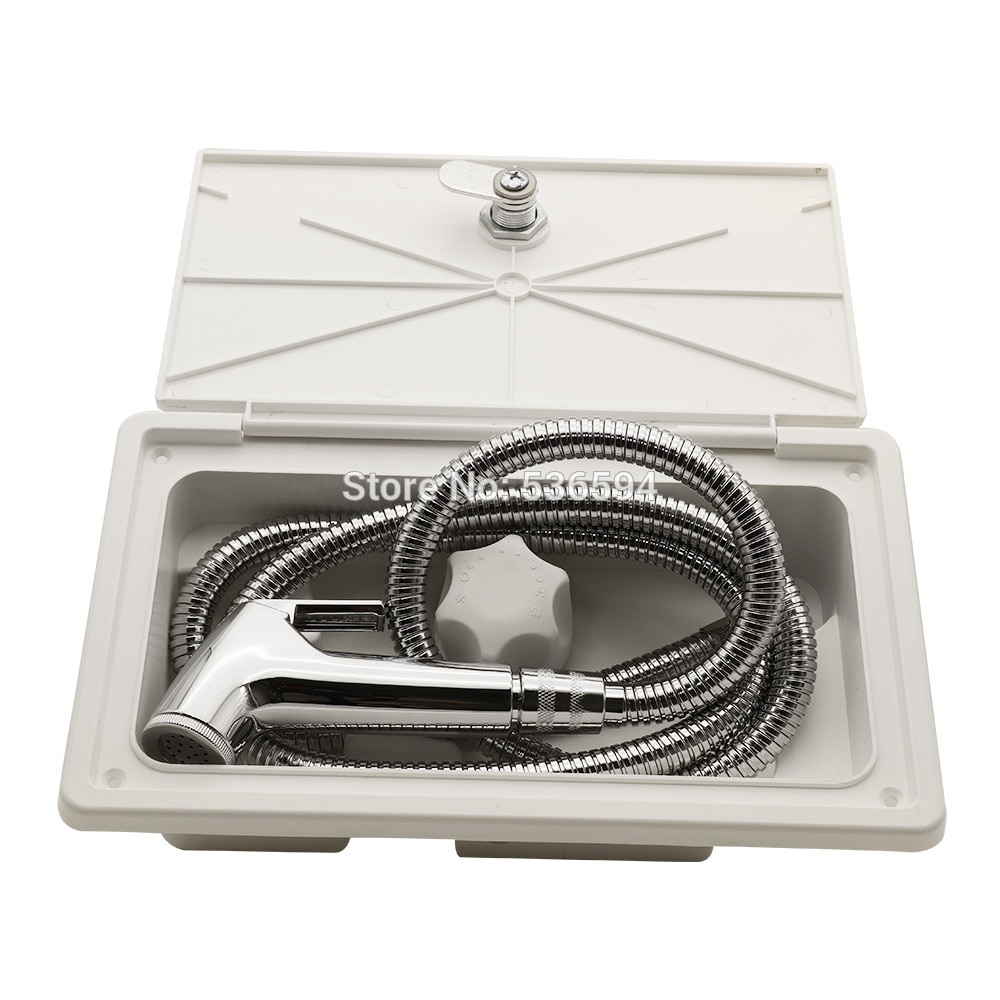 Kit de caja de ducha Exterior para RV, grifo de ducha Exterior con cerradura, para vehículos al aire libre