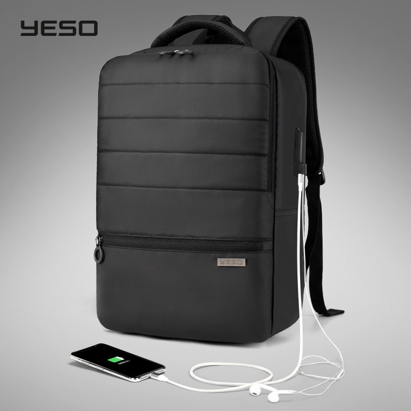 Yeso mænds bærbar computer rygsæk med usb-opladning vandtæt oxford stor kapacitet rejsetaske multifunktionelle kvinder skole rygsække