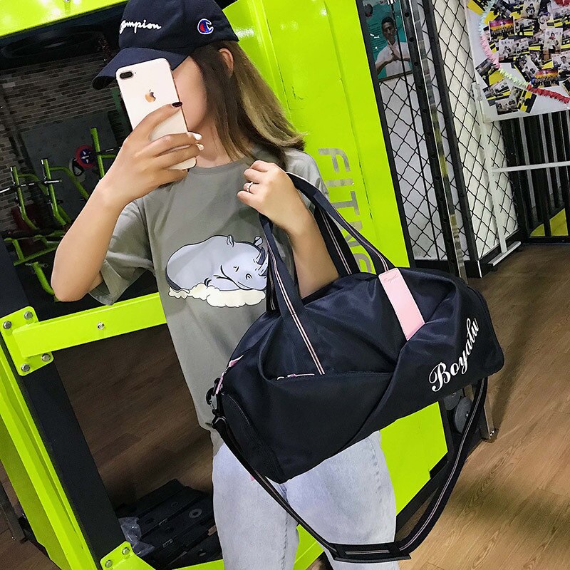 Saco de ginásio esportes feminino separação seca e molhada sapato posição formação yoga saco grande capacidade sacos viagem mão bagagem pacote homem