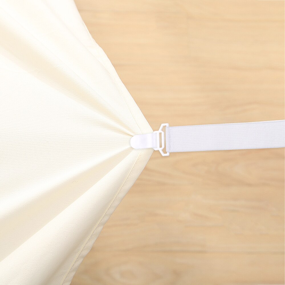 4 stk / sæt holderbeslag elastiske stropper elastisk lagen madrasovertræk tæpper gribere klipfastgørelse skridsikker bælte