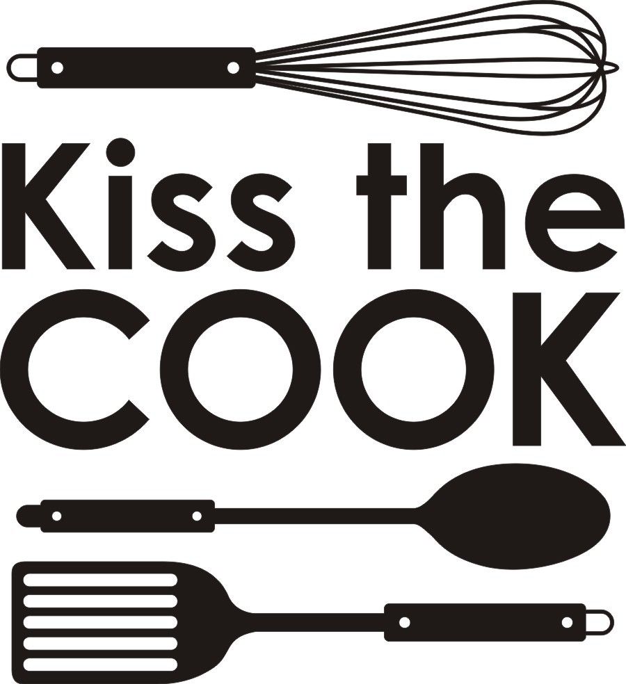 Ins Wall Sticker Kiss The Cook Kitchen Wall Tile Art Sticker - Meat Cuisine Vinyl Decal wall quote sticker D861