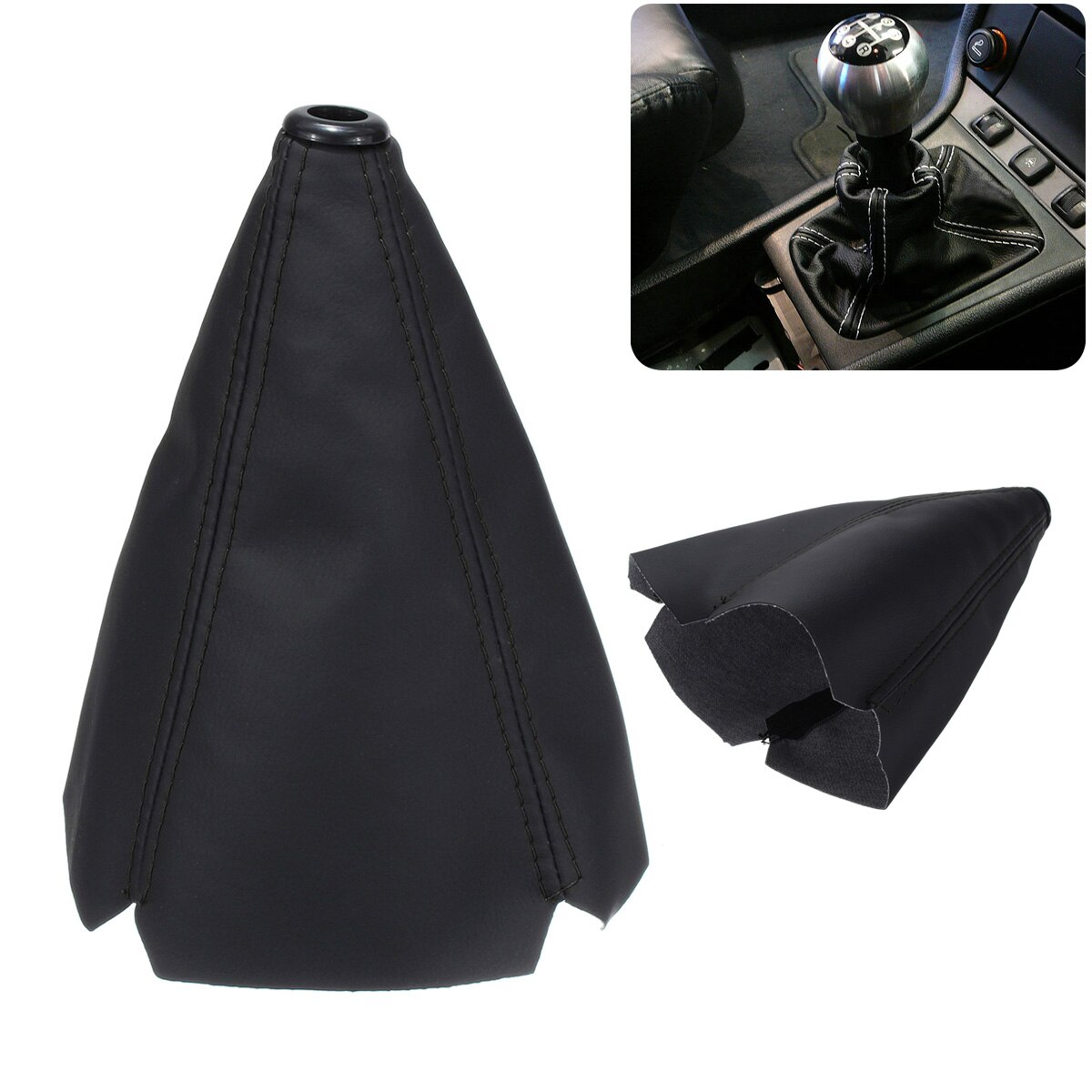 Pomo de palanca de cambios Manual para coche Volvo, cubierta de arranque de palanca de cambios para XC90, S60, S40, S80, V70, XC60, V40, V50, 850, C30, V60, S70, 940, XC70: Negro