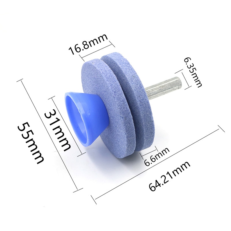 55MM Faster Lawn Mower Sharpener Lawnmower Blade Sharpener Universal Grinding Rotary Drill Universal Grinding Rotary Drill Cuts