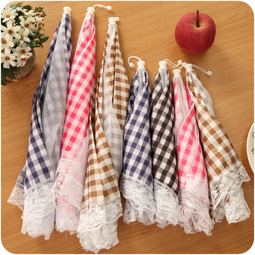 Kitchen Folded Food Cover Hygiene Grid Style Kitchen Food Dish Cover Kitchenware