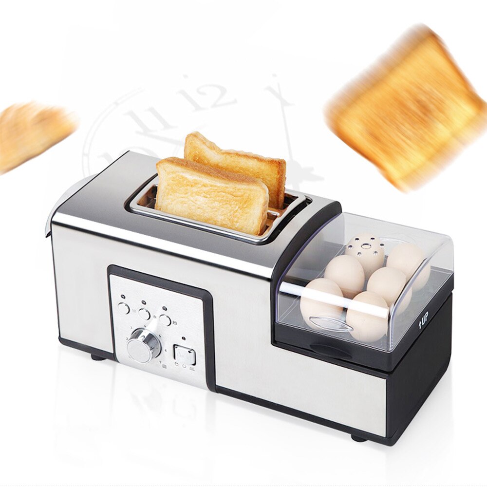 Ontbijt Machine Huishouden Geroosterd Brood Gebakken Ei Dampende Multifunctionele Rvs Stomen Ei Machine Brood Broodrooster