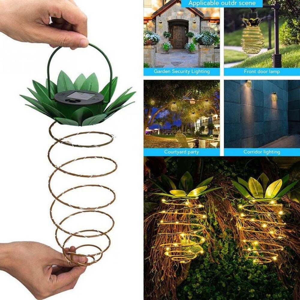 Garden Pineapple Solar Lights Path Lights 20 LED Solar