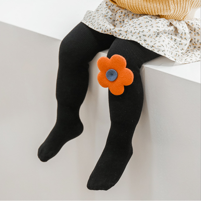 Girls Tights Princess flowers Baby Girl's One-Piece Pantyhose Baby spring Autumn winter Style Trousers winter Stockings