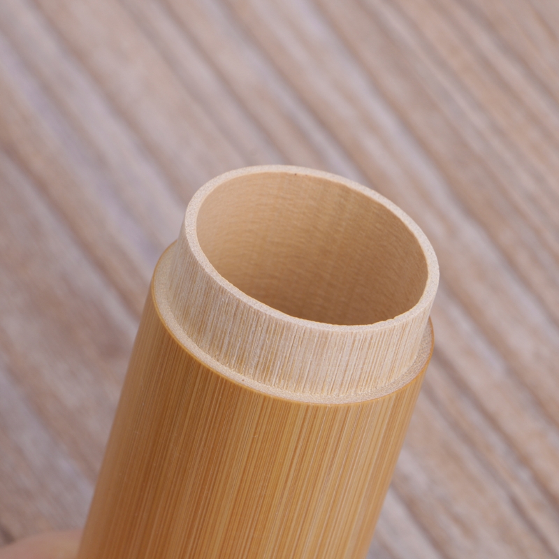 Bambou Tube boîte à thé hermétique petit conteneur épices stockage pot avec couvercle 4 taille #0622
