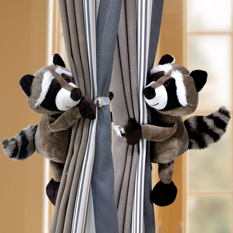 Ganchos de sujeción para cortinas, accesorios de decoración para habitación de niños, correas para cortinas, animales del bosque de la selva, 2 uds.