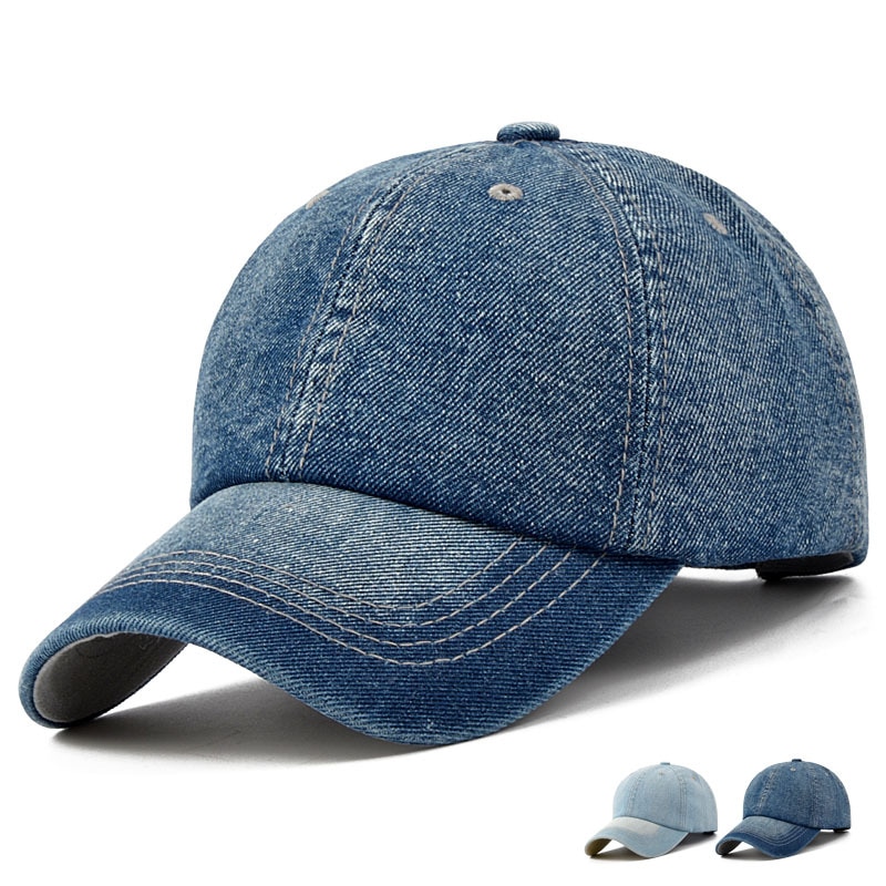 Unisex Feste Denim Baseball Cap Blank Gewaschen Jean Hut Casquette Einstellbare Hysterese Hüte Caps Für Männer Und Frauen