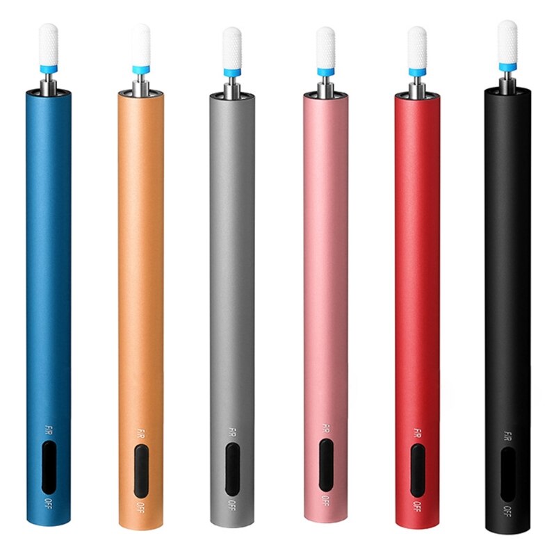 Nail Pen Type Polisher Nails Art Manicure with LED Light Grinder Polishing