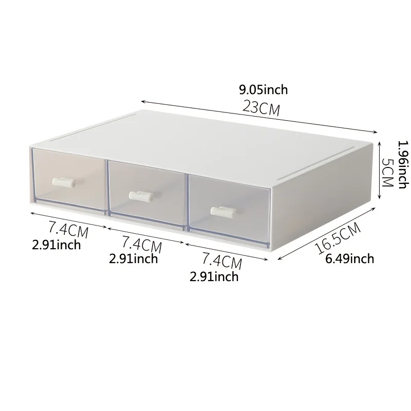 Desk Craft Organizer and Storage Stackable Plastic Desktop Accessories Workspace for Stationary Makeup Sanitation Supplies: Red