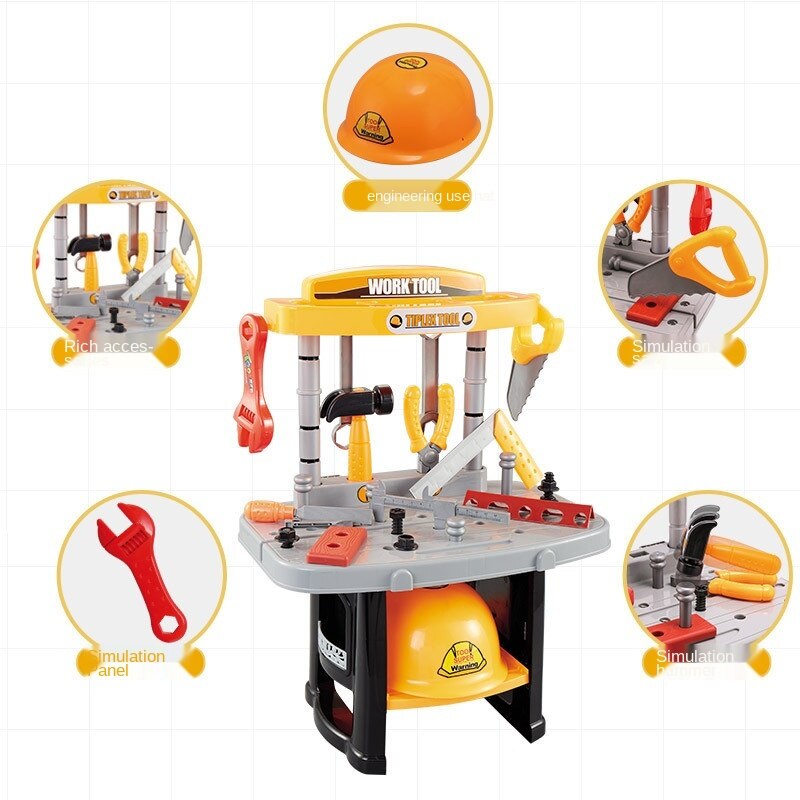 Kids Gereedschap Box Voor Tool Set Speelgoed Ingenieur Multifunctionele Onderhoud Bureau Educatief Intelligentie Pretend Play Kinderen Speelgoed