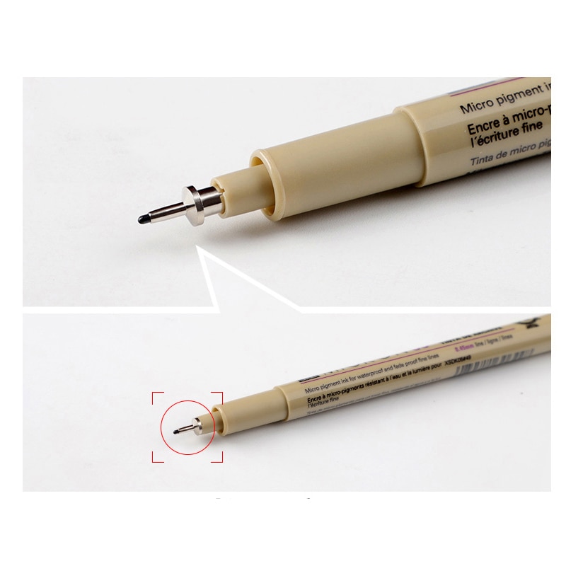 Sakura-aguja de Micron Pigma para dibujo, pluma de gel de tinta para archivo de dibujos animados, para gráfico, arte de animación, 4 Uds.