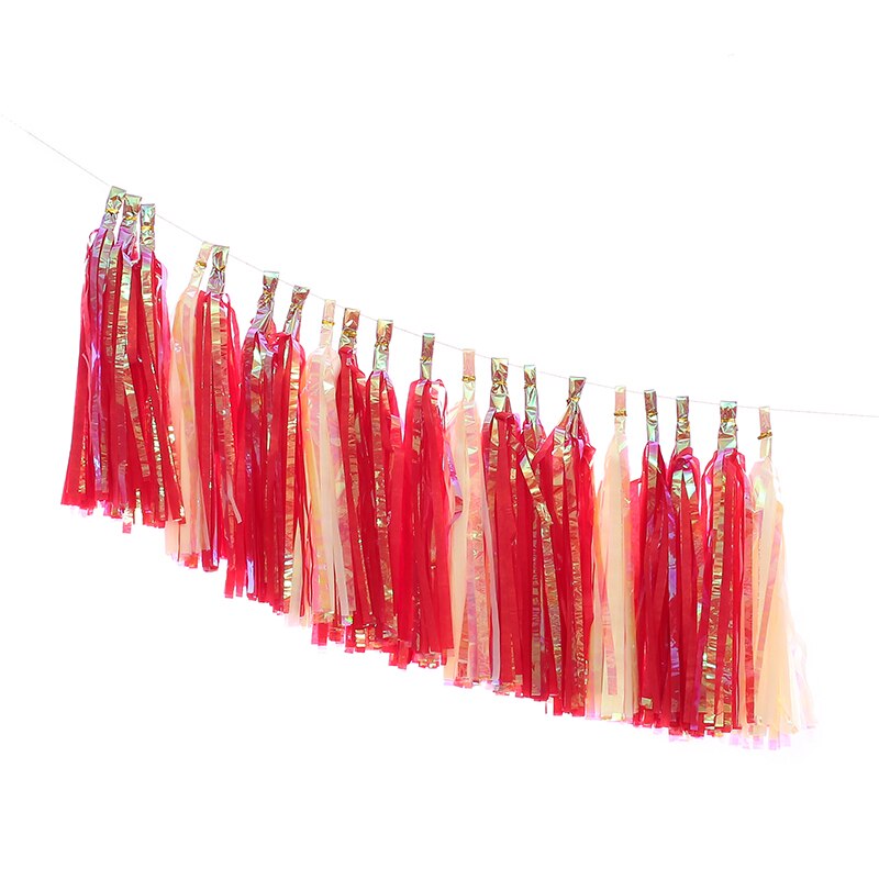 18inch I Love You Red Heart Foil Balloon Wedding Party Valentine's Day Decoration Balloons Red Love Foil Balloon: red tassels 20pcs