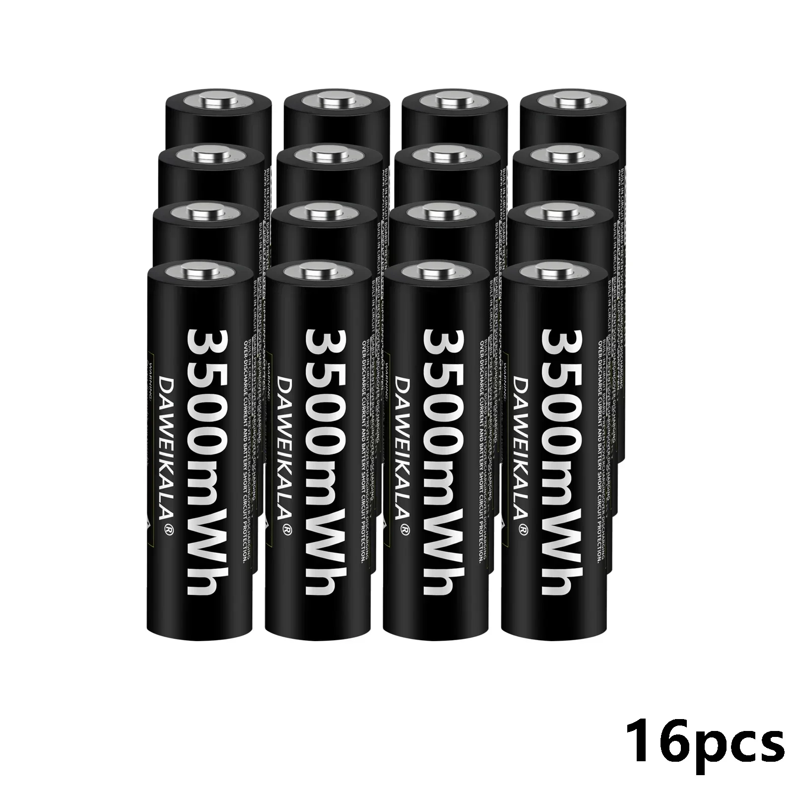 Pilas AA recargables de iones de litio de alta capacidad, pilas AA de 1,5 V, 3500mWh para juguetes de Control remoto, carga rápida ligera: Naranja