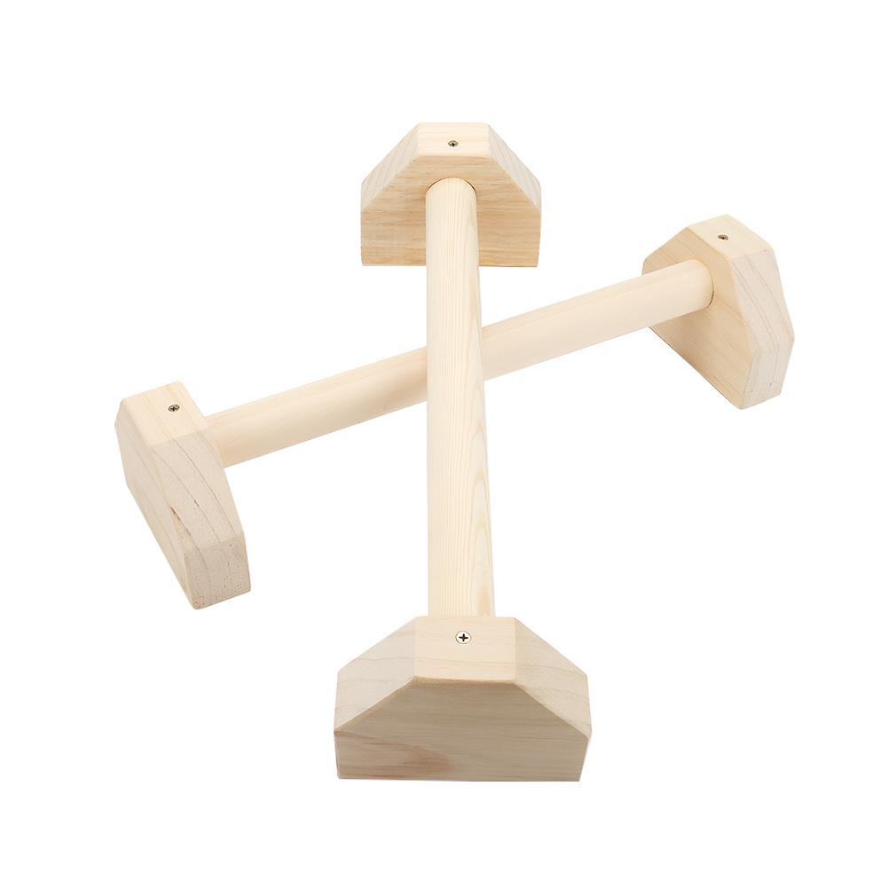Soporte para ejercicios push-up barras deporte gimnasio entrenamiento pecho H en forma de pino madera calisténica soporte de mano paralelo barra doble varilla