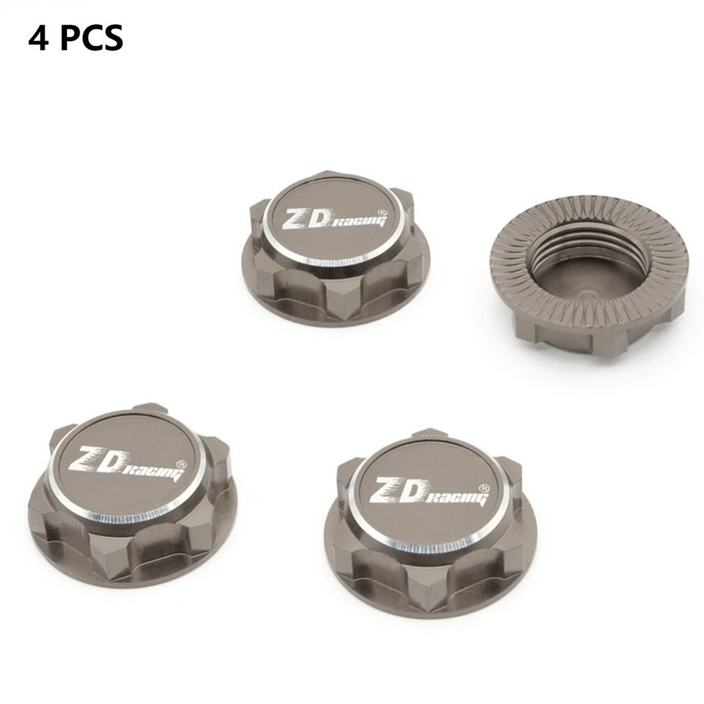 Exquisite En Duurzaam Lichtgewicht Aluminium 17Mm Hex Wielmoeren Stofdicht Anti-Skid Antislip Voor 1/8 Rc auto: Donkergrijs