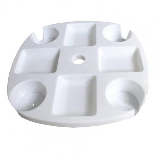 Plateau de Table parapluie blanc multifonctionnel avec support, haute stabilité, robuste, pour l&#39;extérieur: Default Title