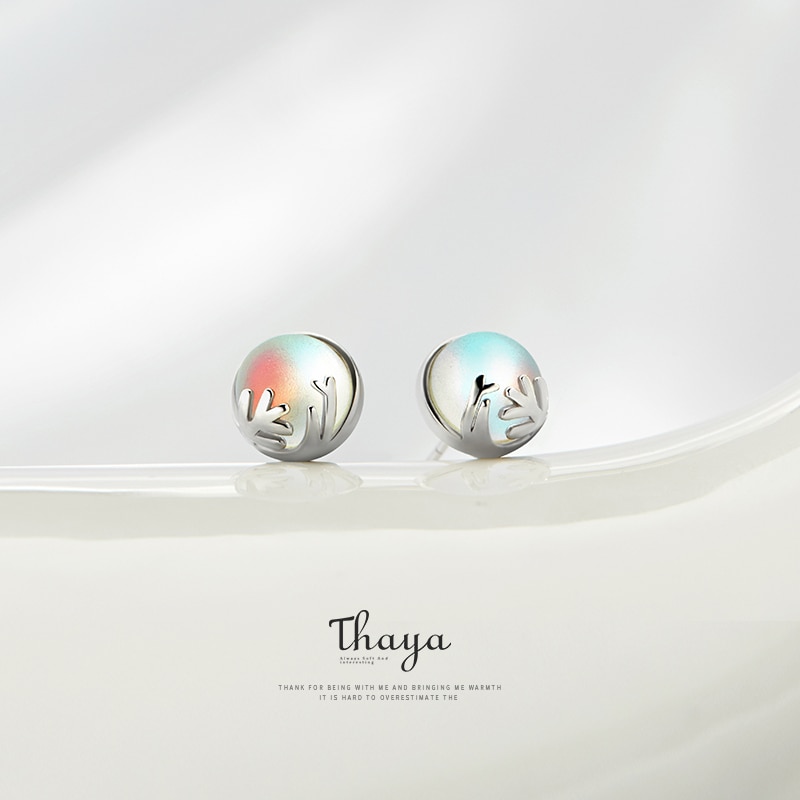 Thaya 925 argent Aurora forêt boucle d'oreille boucles d'oreilles Original bijoux pour femmes