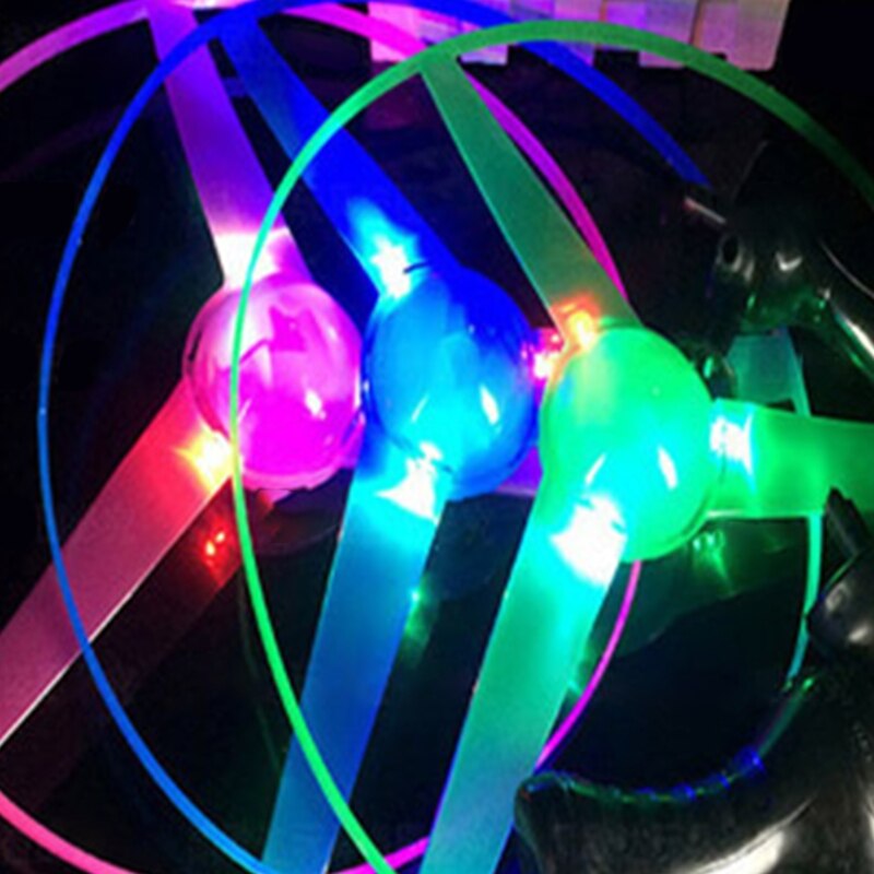 48cm divertimento per bambini Spinning Bamboo-elicottero giocattolo novità Luminos Flying UFO LED elica bambini lampeggiante all&#39;aperto giocattolo di libellula di bambù