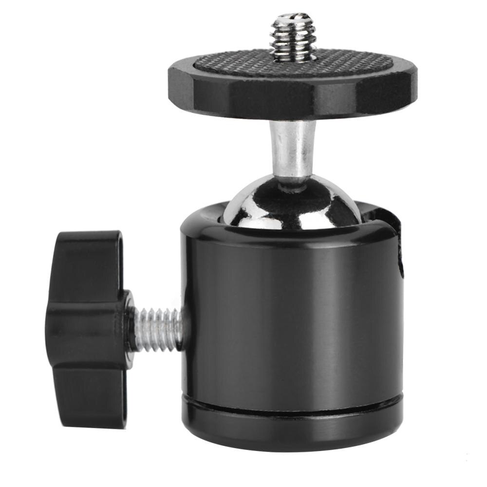 Rotule 360 degrés Mini trépied rotule support de montage pour 1/4 "caméra trépied et 3/8" Flash support tête de cardan: Black 2